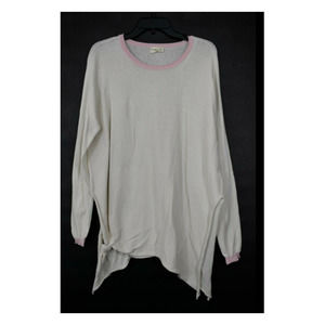 NEW Cloth by Design Tunic Sweater Womens Beige Pink Long Sleeve Top Size Small